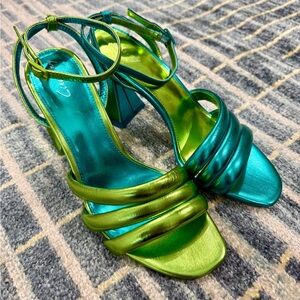 Sam Edelman Green and Blue Heels